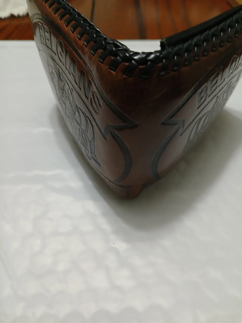 Belgians Brown Leather Money WALLET - Embossed Design